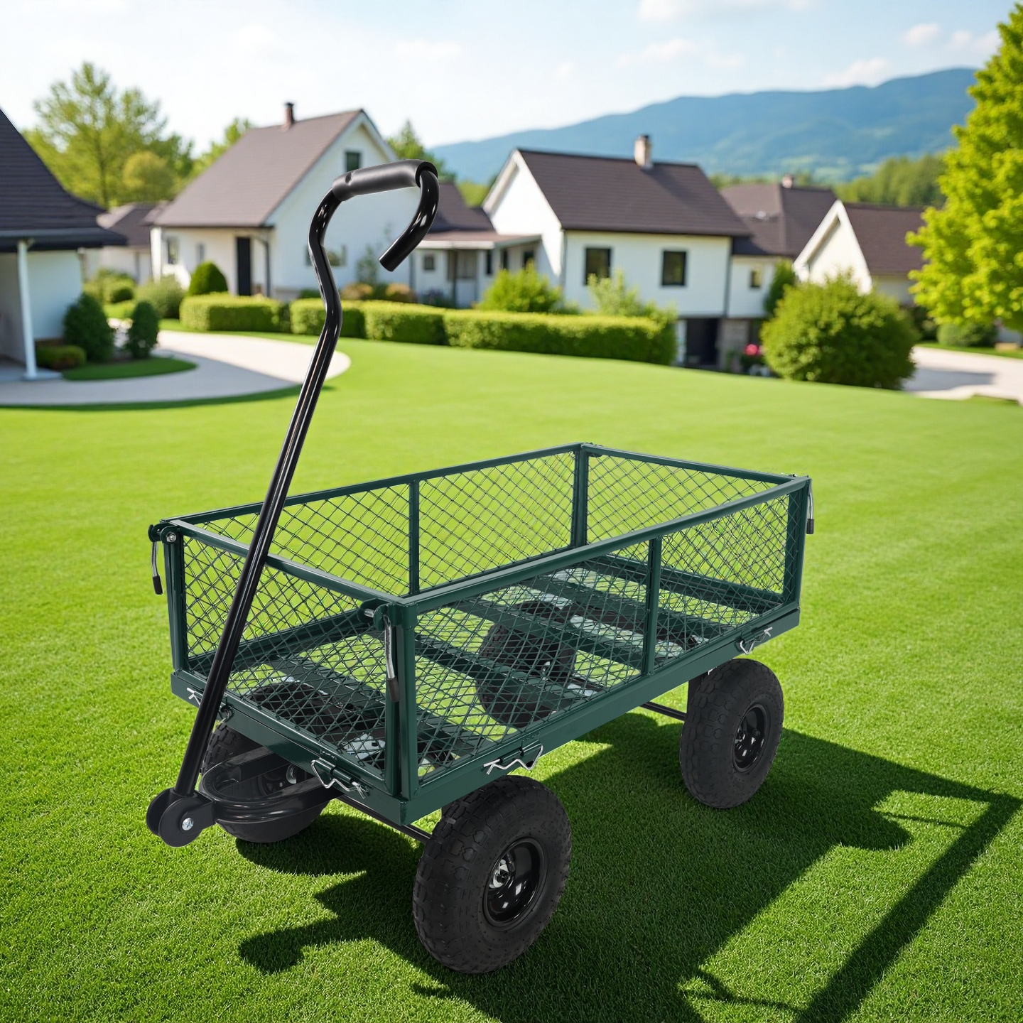 Wagon Cart Garden Trucks Make It Easier To Transport Firewood Green