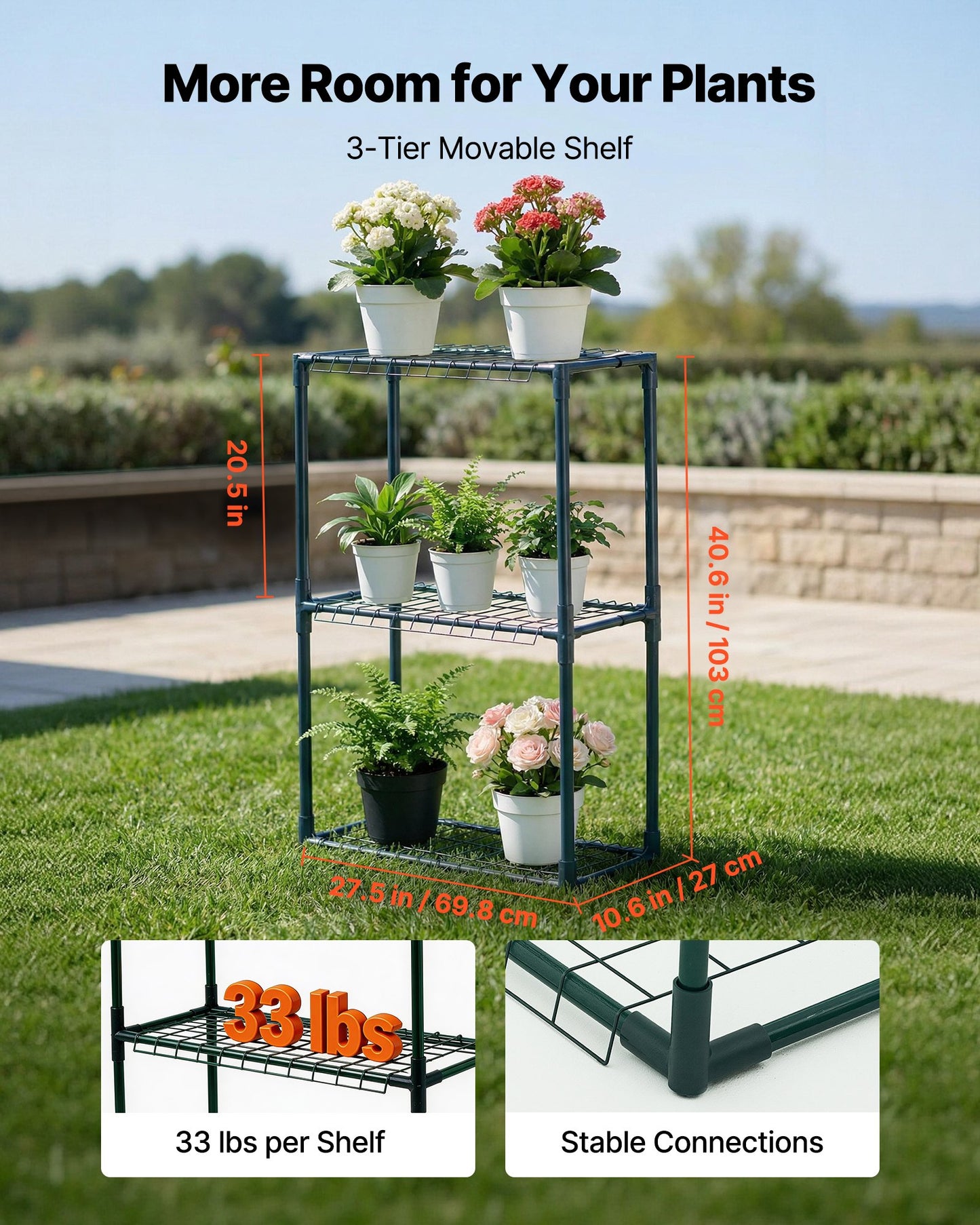 Walk-in Greenhouse with Shelves, 78x39.4x78.7 in, Steel Frame & PE Cover
