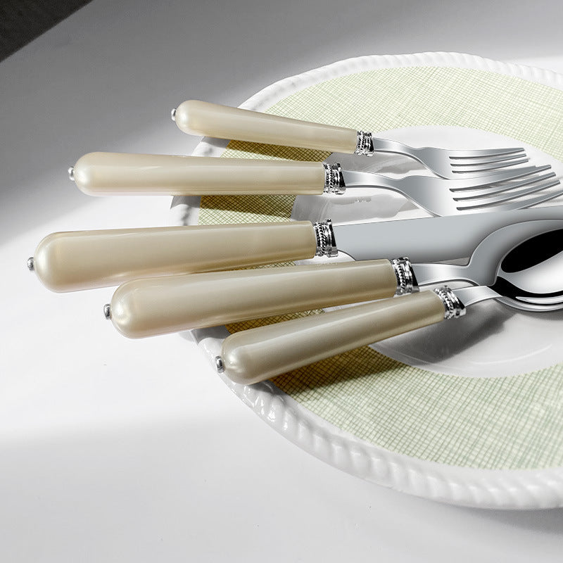 Luxury Nordic Style Household Kitchen Cutlery Set - Portable Knife Fork Spoon