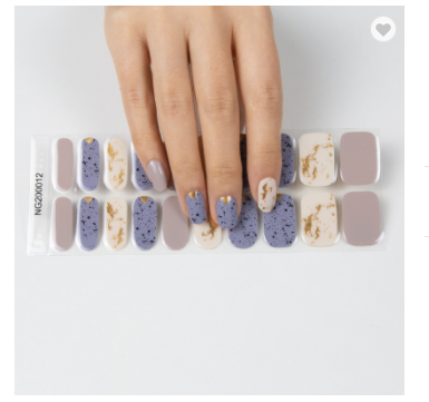 Korean Semi Cured Nail Stickers for Nail Art - Adhesive Gel Decals