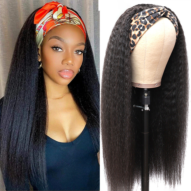 Real Hair Ice Silk Headband Tie Hair Accessory for Wigs - Multiple Sizes