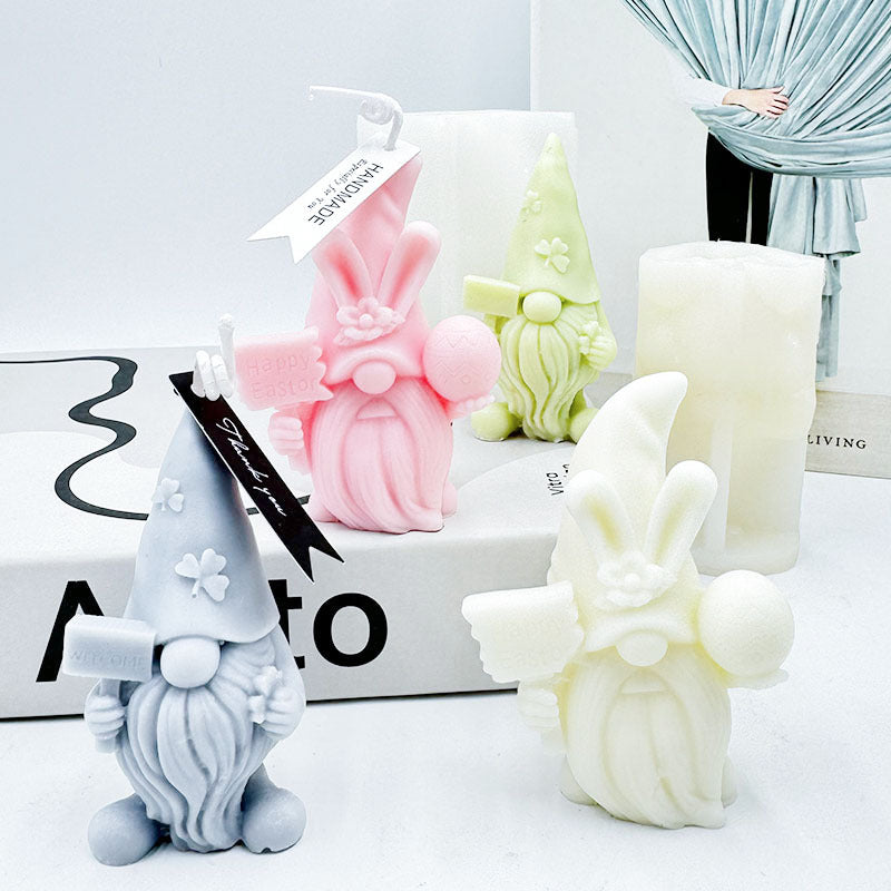 Easter Egg Candle Silicone Mold for Crafts and Decor - Dwarf & Clover Variants