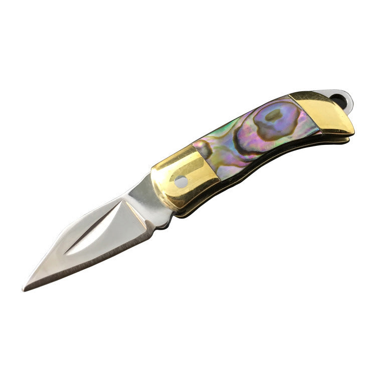 Mini Folding Knife with Shell Handle - Portable Kitchen & Garden Tool