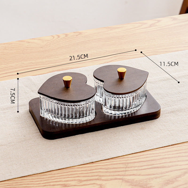 Glass Food Storage Container with Multiple Grids - Retro Style Kitchen Organizer