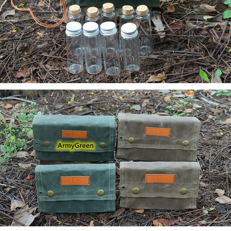 Outdoor Camping Glass Seasoning Bottle Set Portable Home Storage