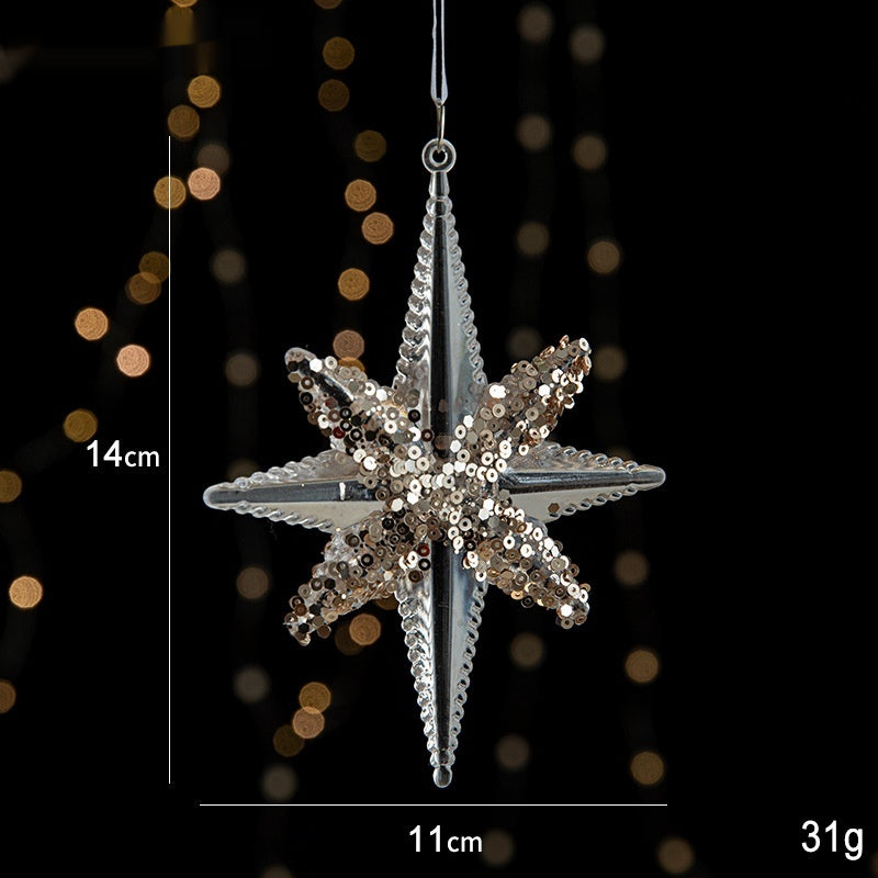 Christmas Sequin Acrylic Pendant Decorations for Holiday & Party Decor