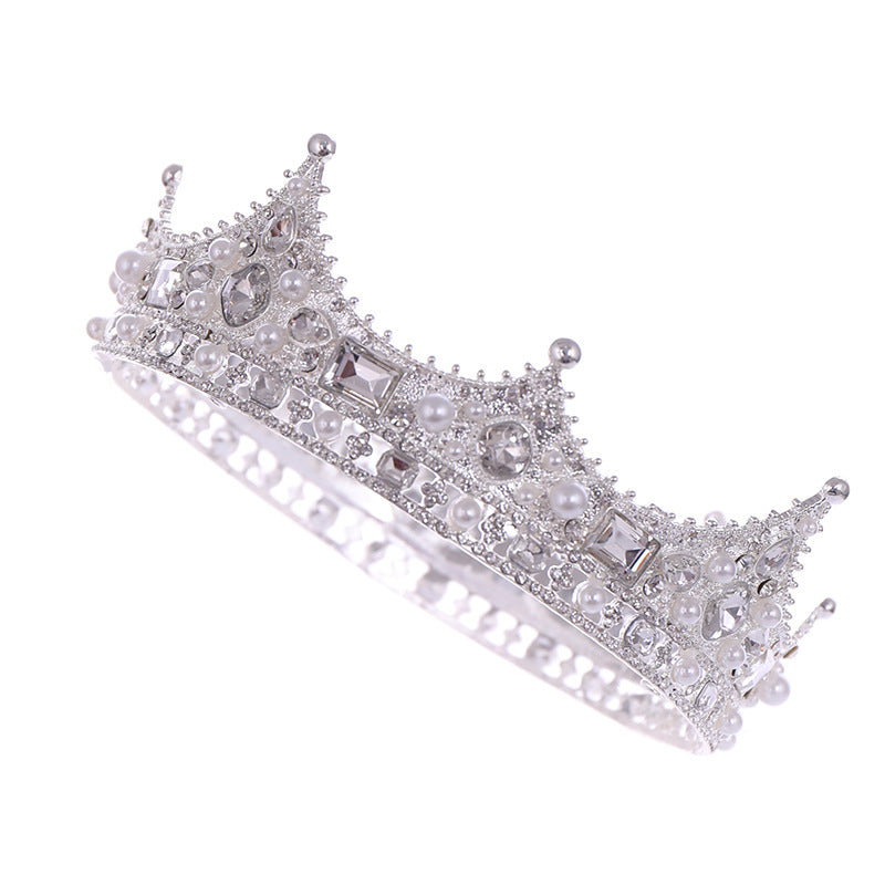 Rhinestone Pearl Crown Headband