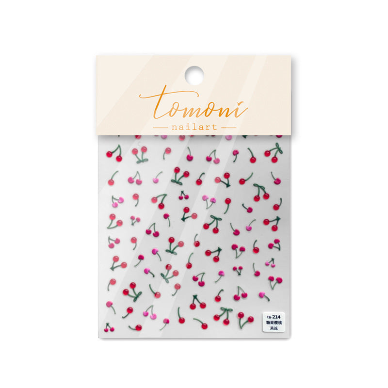 Cute Nail Art Stickers for Manicure - Cherry & Cartoon Designs, Assorted Styles