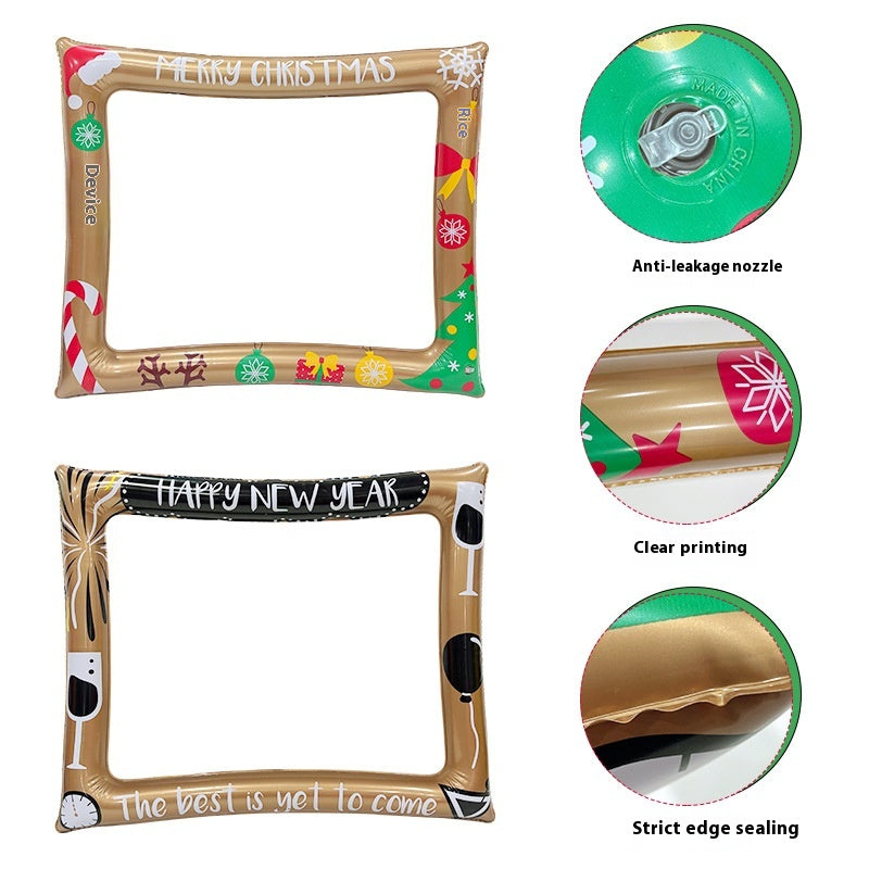 Christmas Inflatable Photo Frame - Creative Holiday Photo Prop