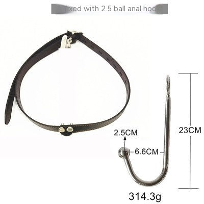 One-Piece Stainless Steel Anal Hook Collar for Adult Wellness