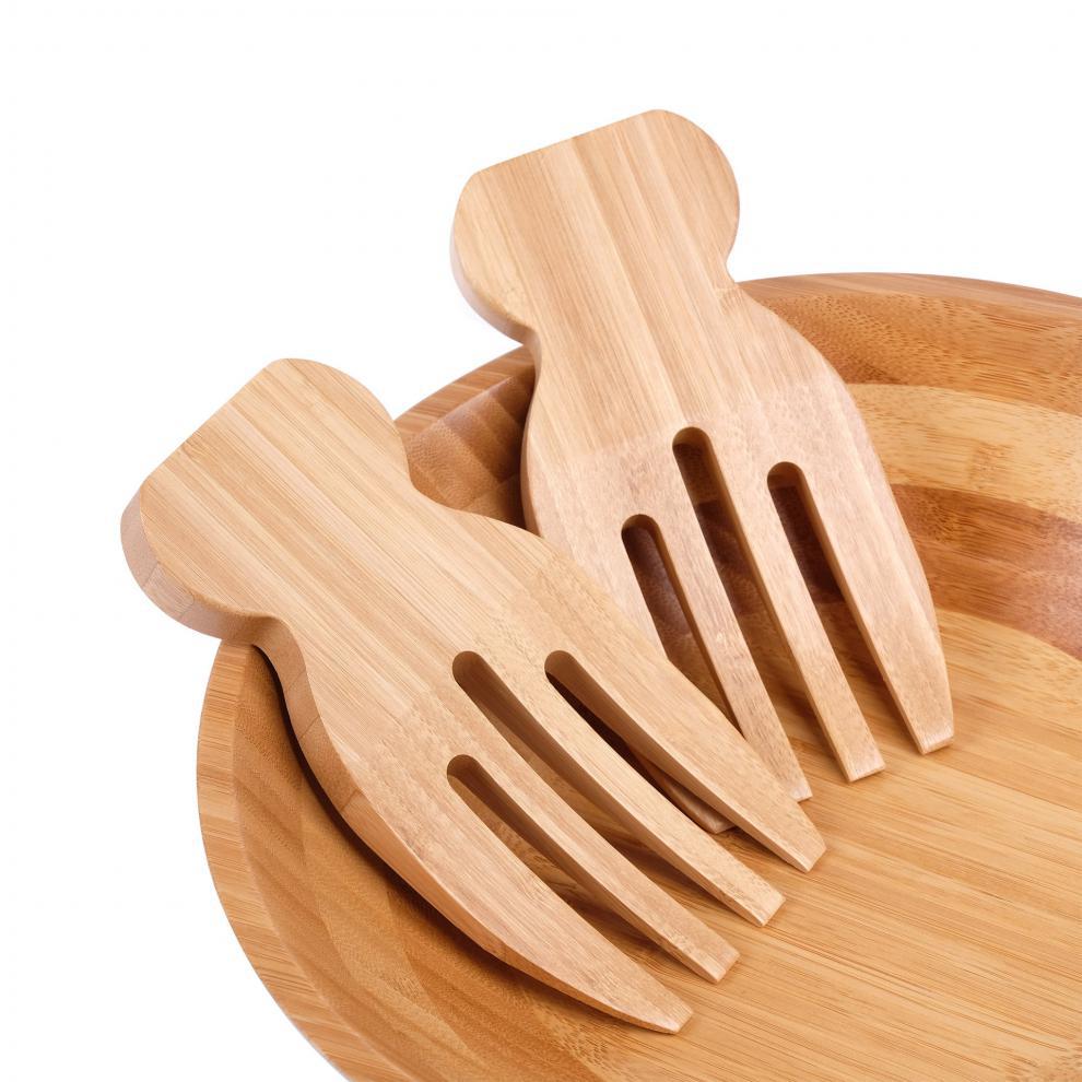 Minimalist Bamboo Salad Mixer Tool for Kitchen, 1 Piece