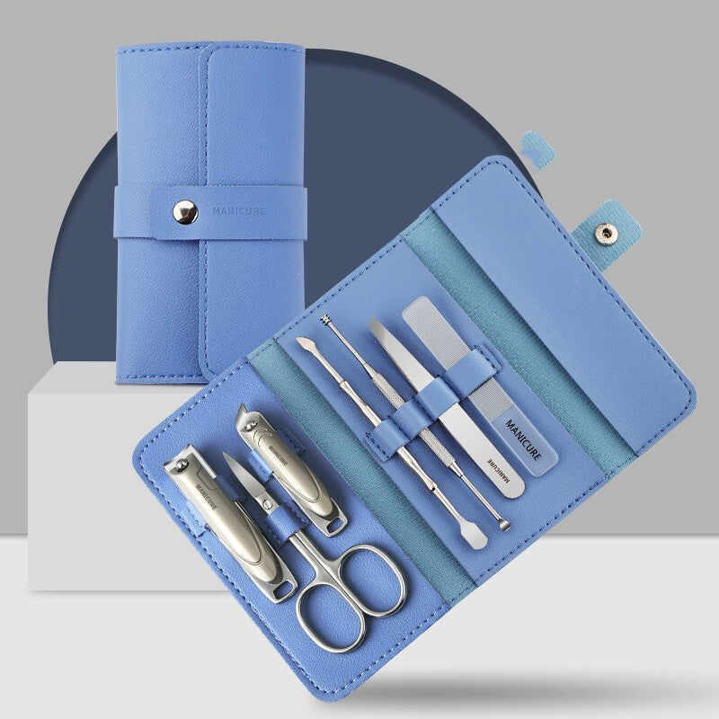 Stainless Steel Nail Clippers Set - 7-Piece Manicure Kit