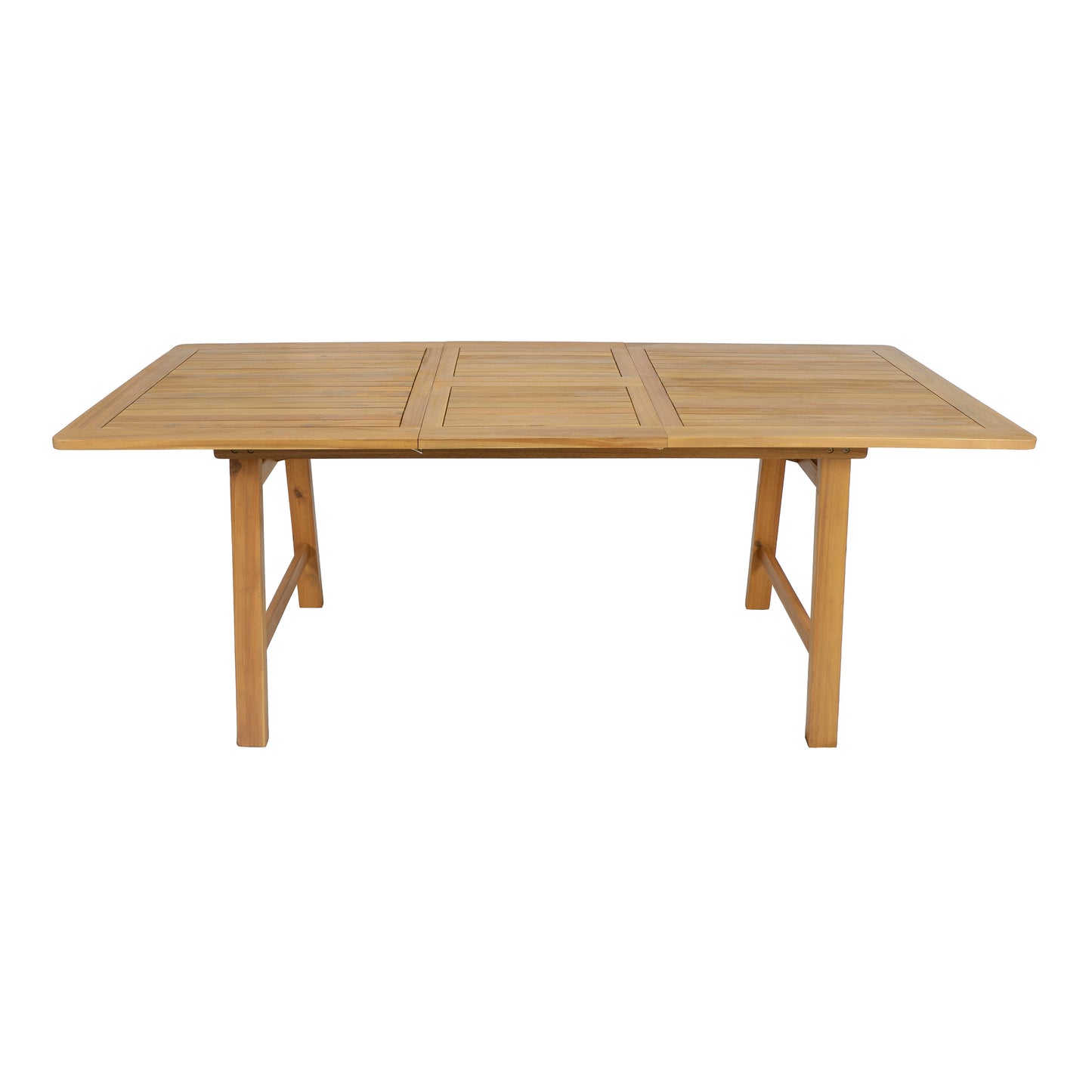 Extendable Acacia Wood Outdoor Dining Table - Teak Finish