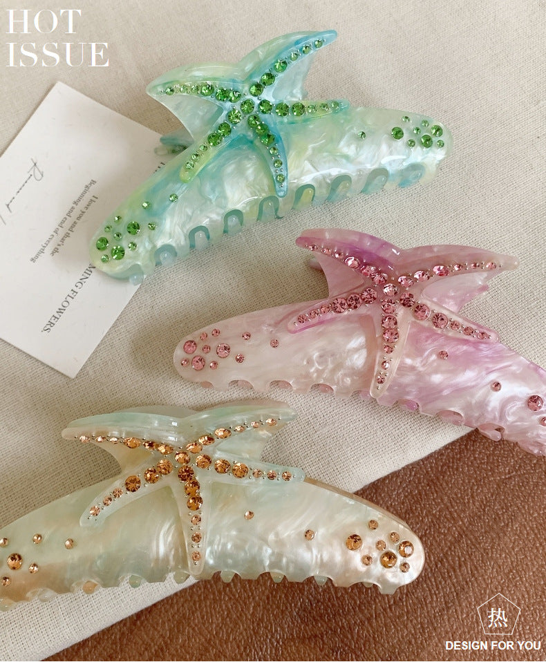 Starfish Hair Claw Accessory with Acetate Finish for Women