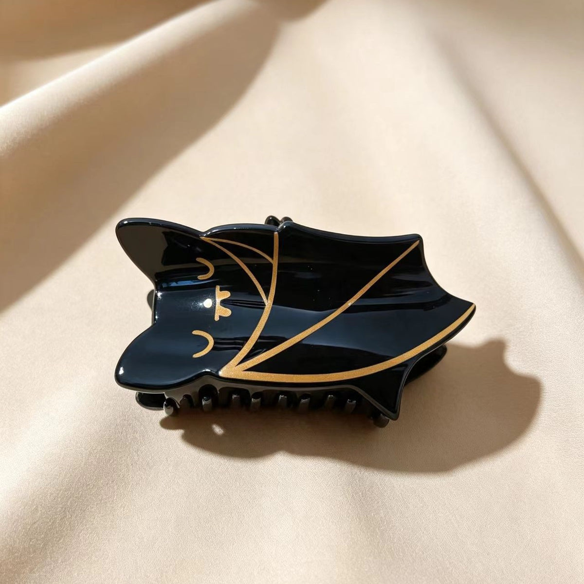 Quirky Bat Hair Clip - Handmade Acrylic Hair Accessory for Christmas