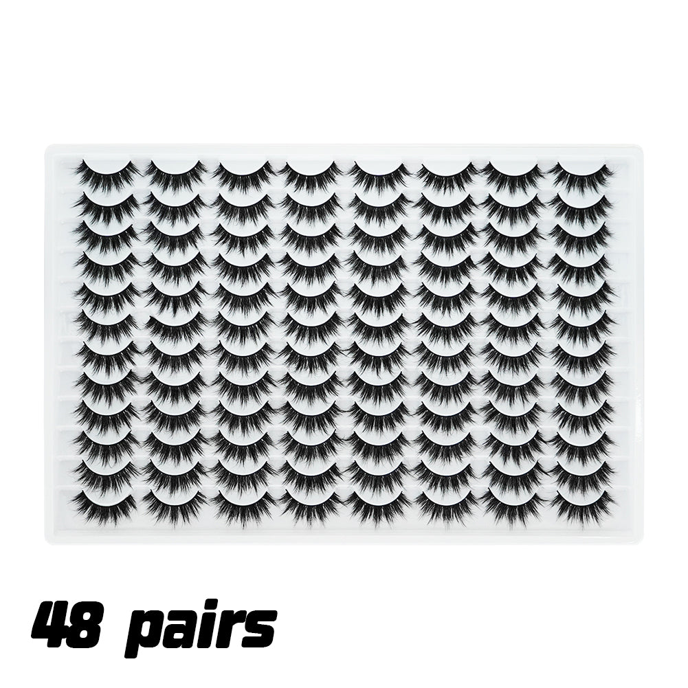 3D False Eyelashes - Multi-layered Realistic Soft Black Lashes