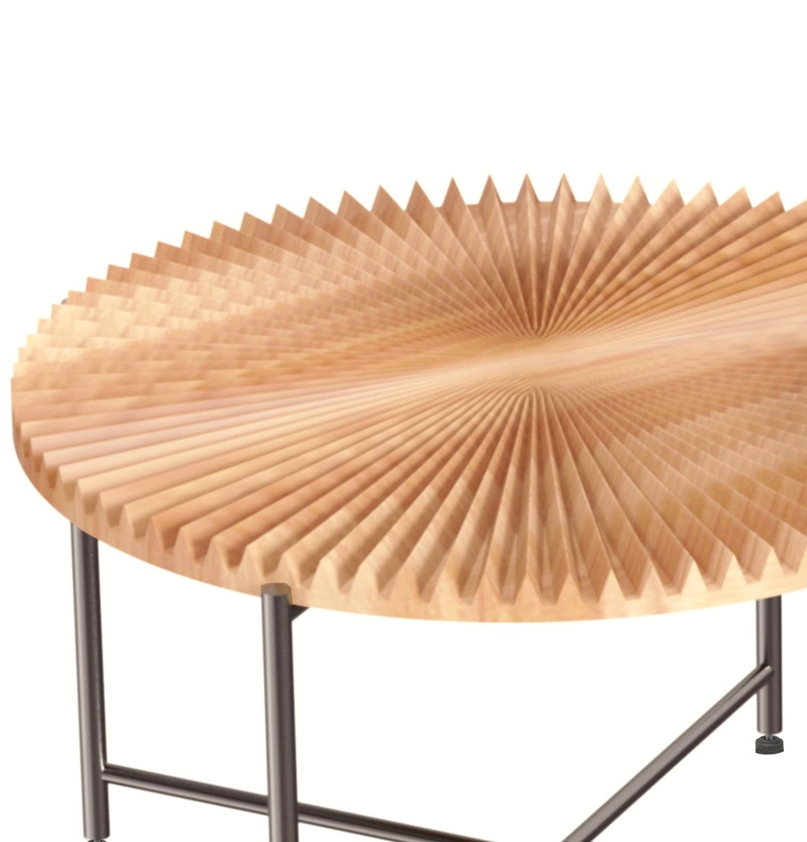 Radial Pattern 2-Piece Coffee And End Table Set -Waterproof MDF With