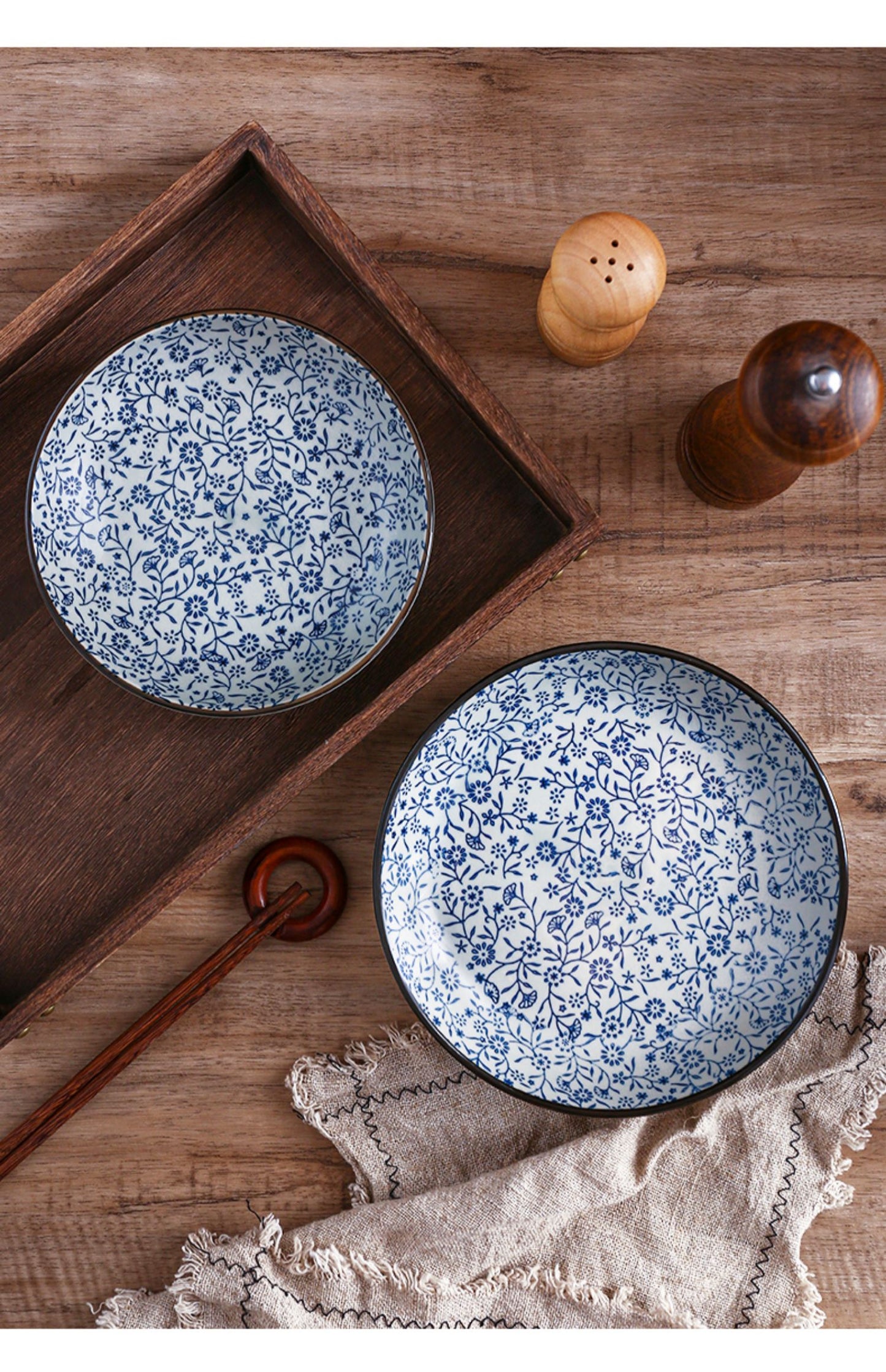 Retro Style Cold Dish Ceramic Sushi Plate - Porcelain Meal Tray