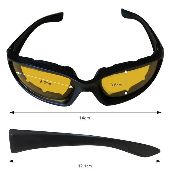 Motorcycle Goggles - 3 Pairs Wind Resistant Eye Protection