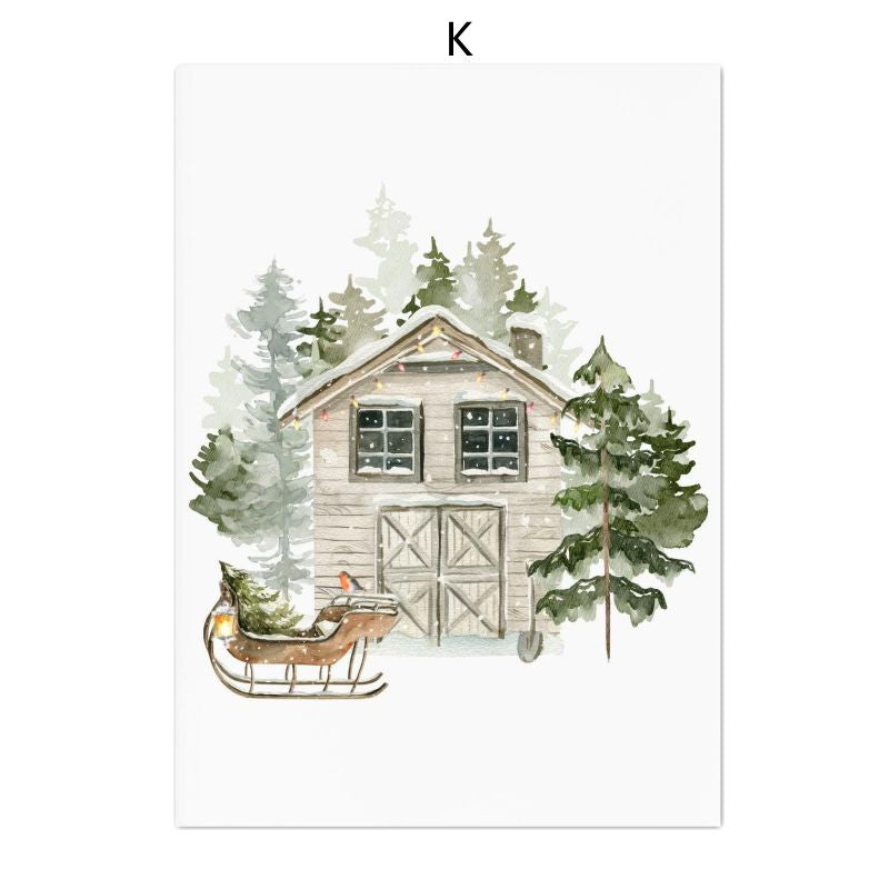 Christmas Holiday Decoration Canvas Poster - Multiple Sizes & Styles