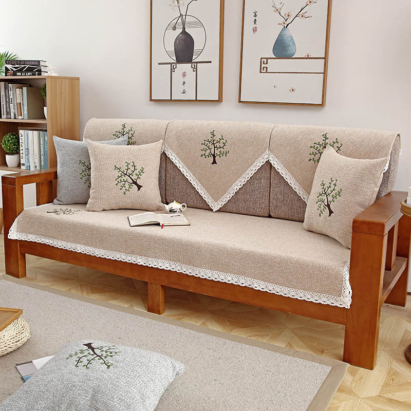 Four Seasons Cotton Linen Cushion Cover for Sofa Home Decor