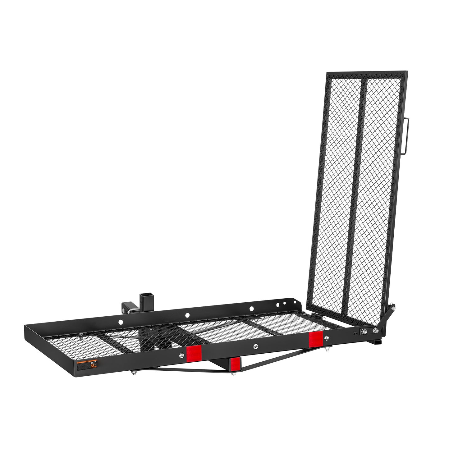 Adjustable Wheelchair Carrier with Folding Ramp 500LBS Cargo Basket for 2-Inch Hitch