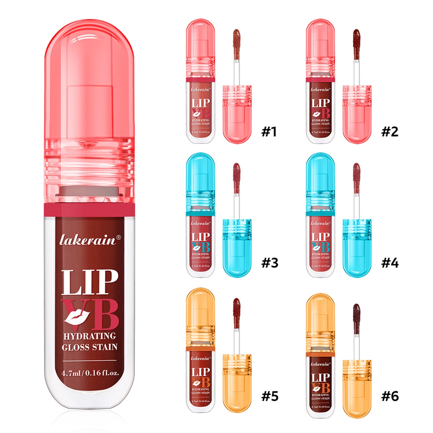 Hydrating Lip Gloss Set - Long-Lasting Moisturizing Lip Color, 6 Shades