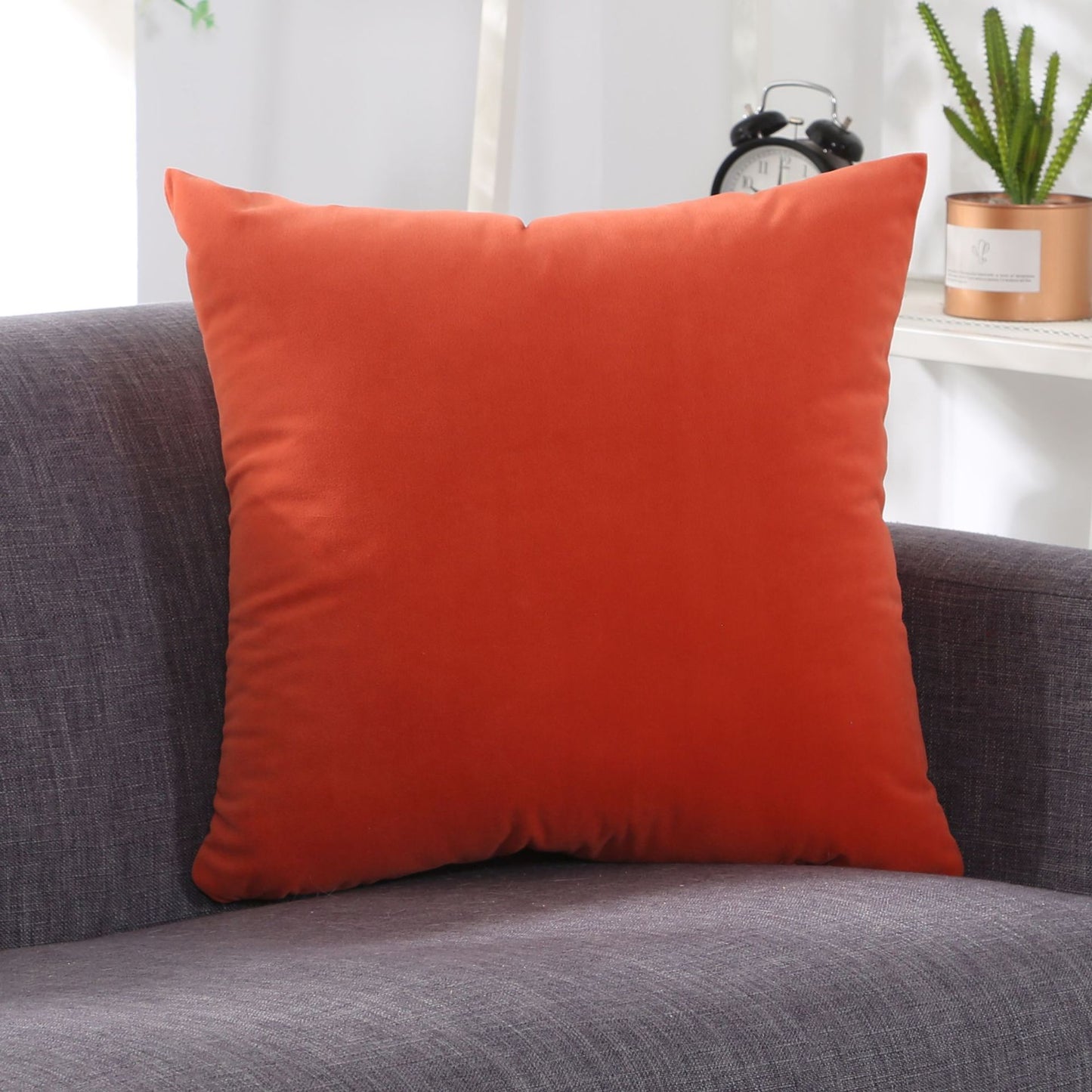 Large Lumbar Cushion Cover for Sofa Bed Office Chair - Frosted Velvet