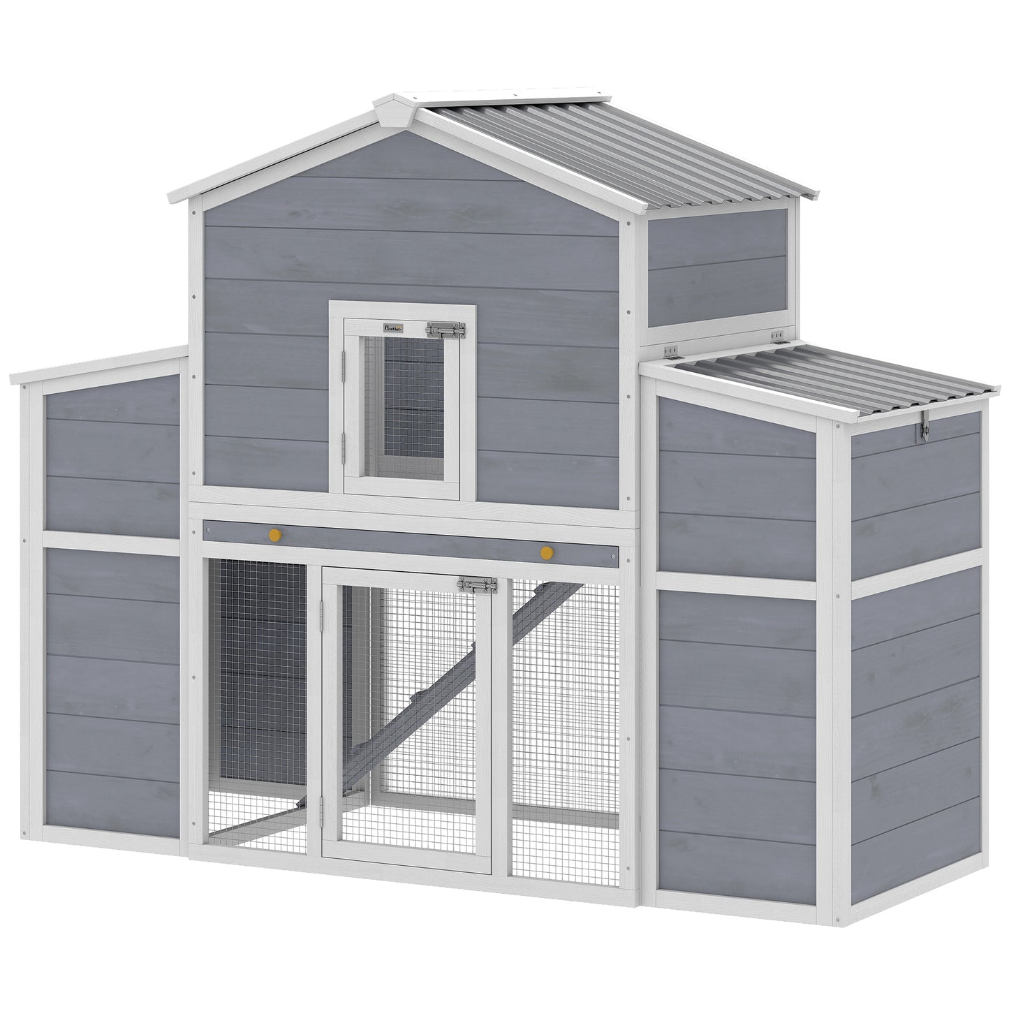 Large Wooden Chicken Coop with Nesting Boxes & Ramp - 66.5 Inch