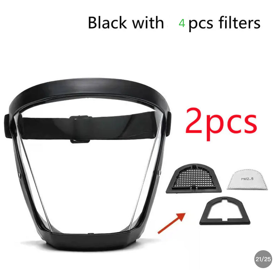 Transparent Face Shield Anti-Oil Dust-Proof Goggles for Safety and Protection