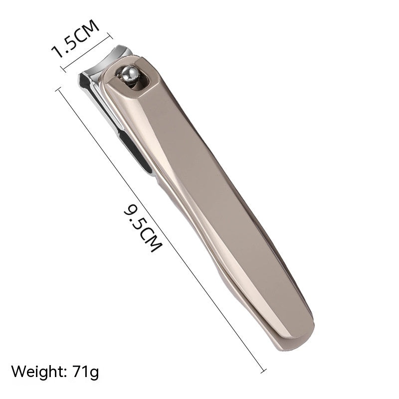 Large Opening Stainless Steel Nail Clippers - Household Portable 360° Rotating