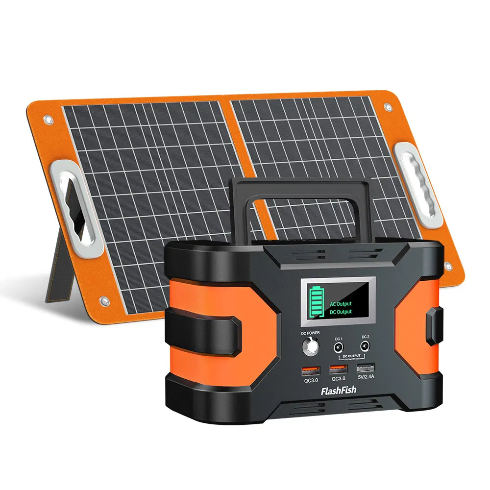 200W Power Station with 60W Solar Panel - 166Wh Backup Battery