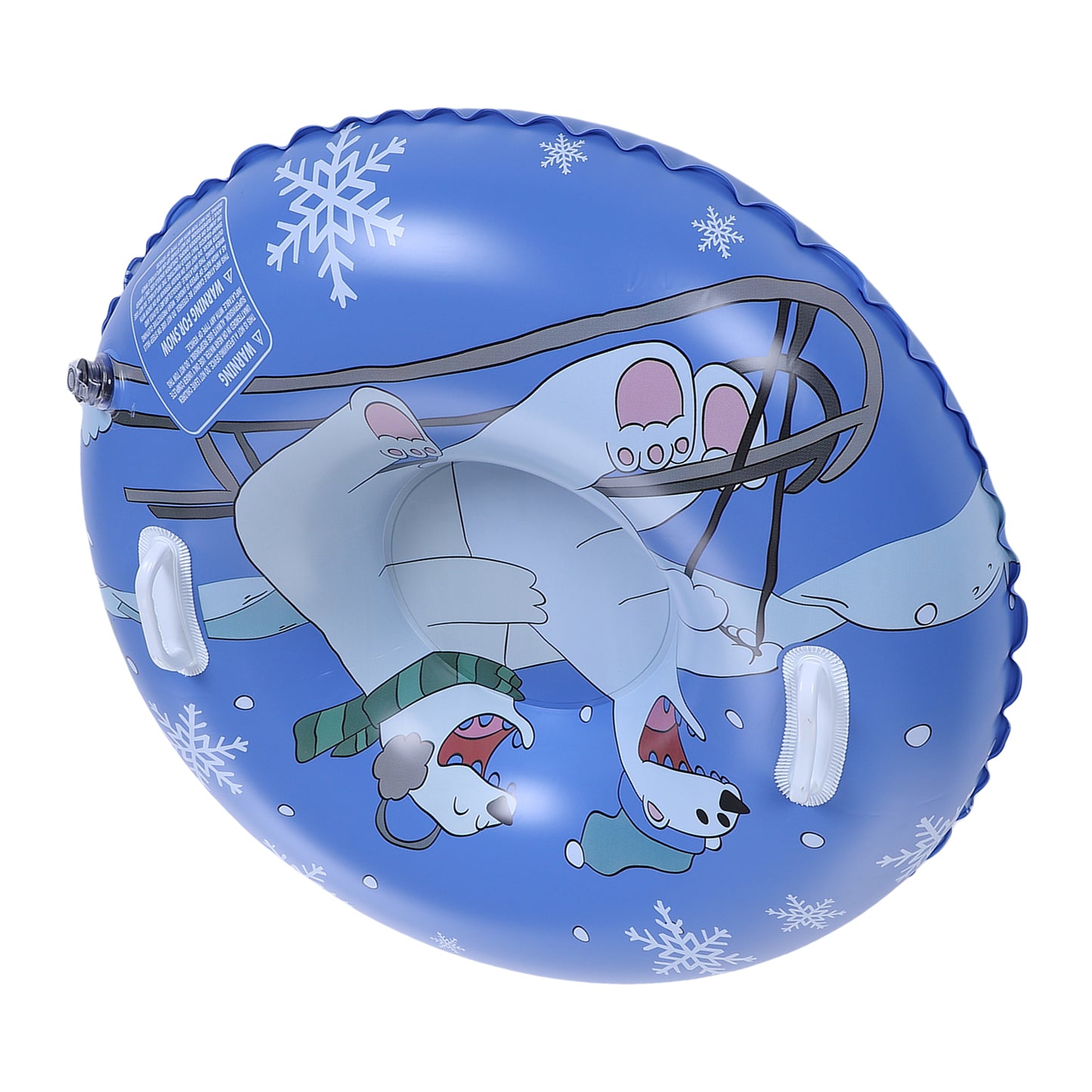 Inflatable Snow Tube Thickened Bottom 36 Inch Kids Sled With Handles