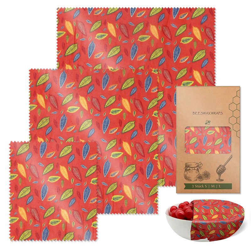 Beeswax Food Wraps Reusable Preservative Cloths Eco-Friendly Food Storage