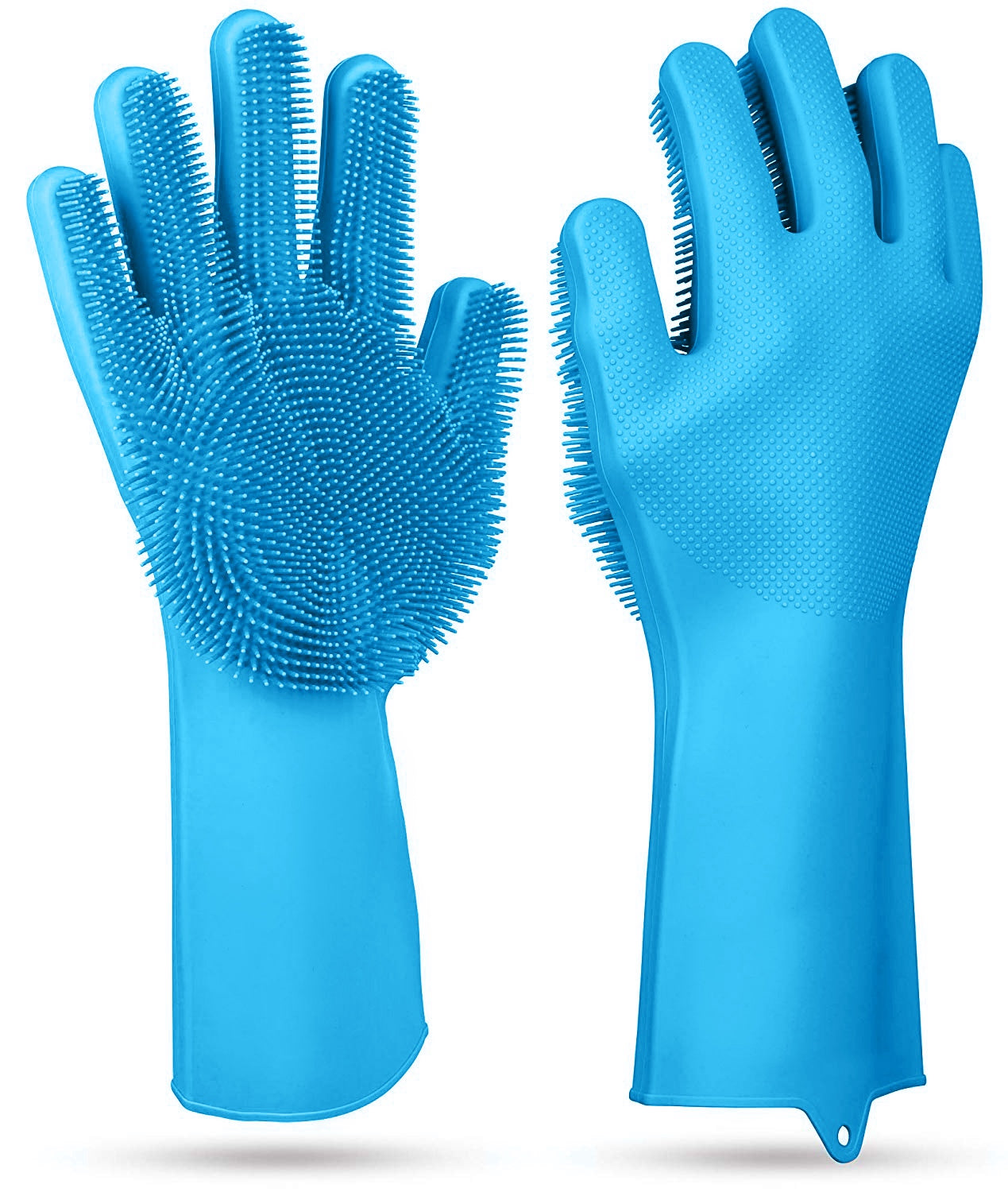 Silicone Dishwashing Gloves with Cleaning Sponge - Multi-Purpose