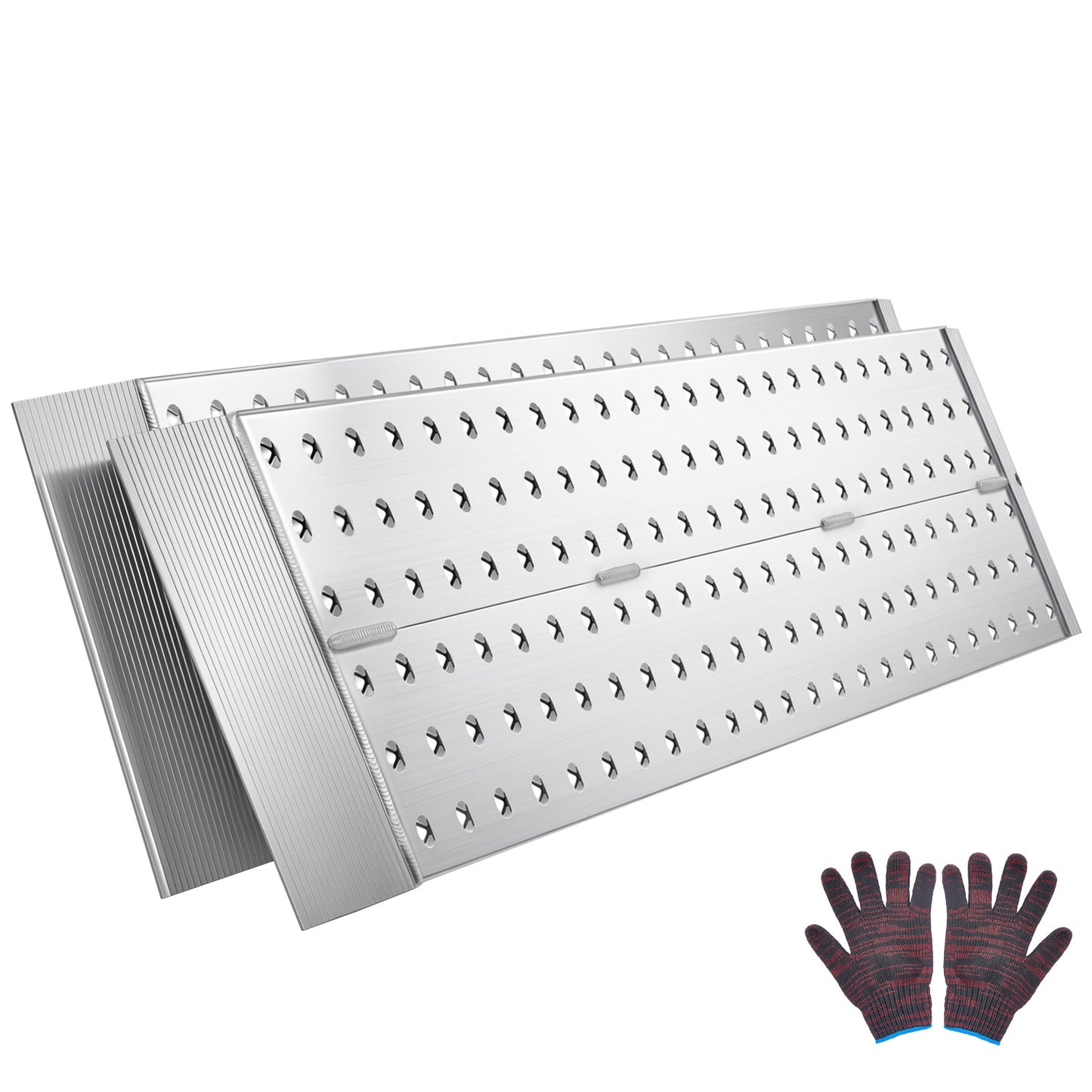 Heavy-Duty Aluminum Loading Ramps Set - 2 Pack, 55x12 Inches, Anti-Slip ATV & Vehicle Ramps, 3000LBS Capacity