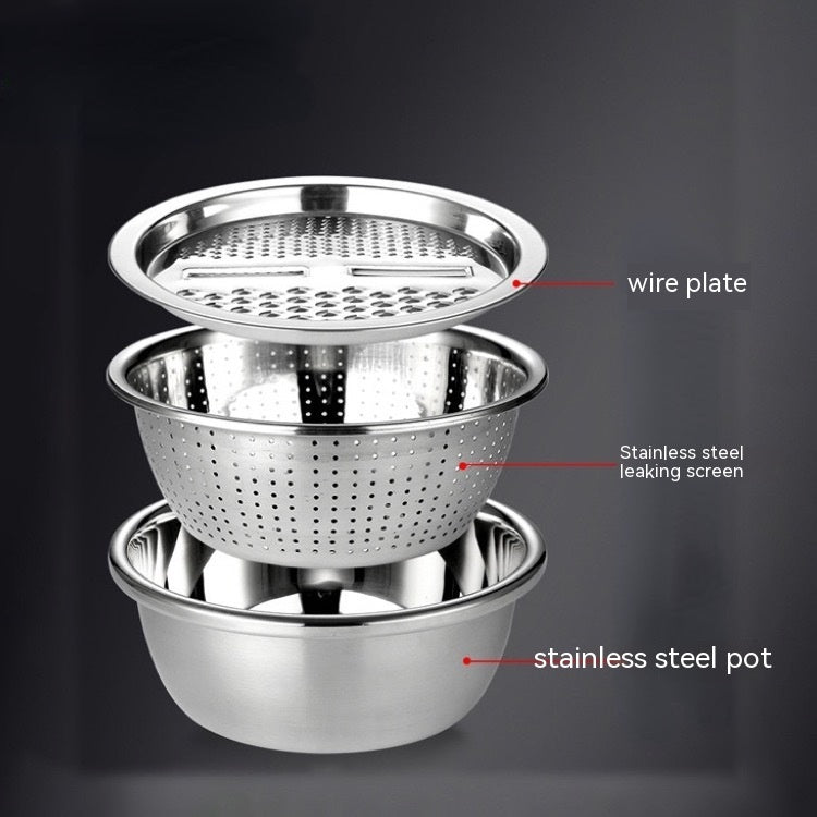 Multi-Function Stainless Steel Grater for Kitchen Storage - Silvery 24cm-30cm