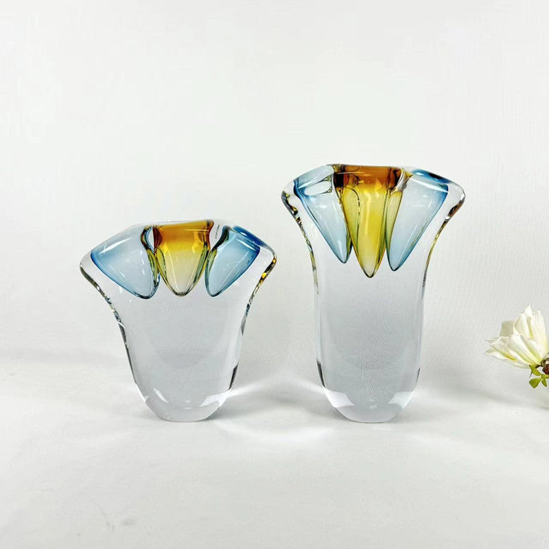 High-End Heavy Glass Vase - Modern Home Decor & Gift Idea