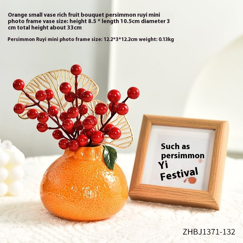 Small Ceramic Vase for Home Decor and Flower Arrangements