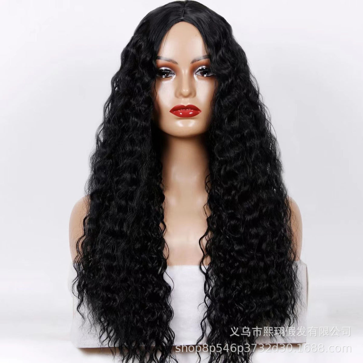 Medium Long Curly Synthetic Wigs for Hair Styling & Costume Use
