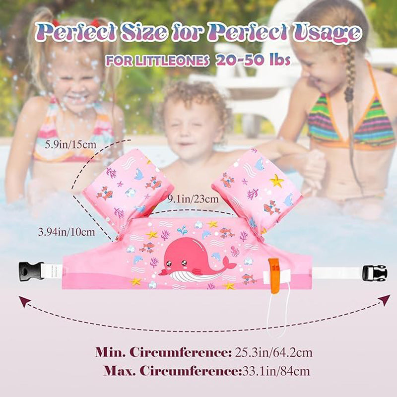 Toddler Swim Vest - Kids Life Jacket for 25-55 lbs, Pink