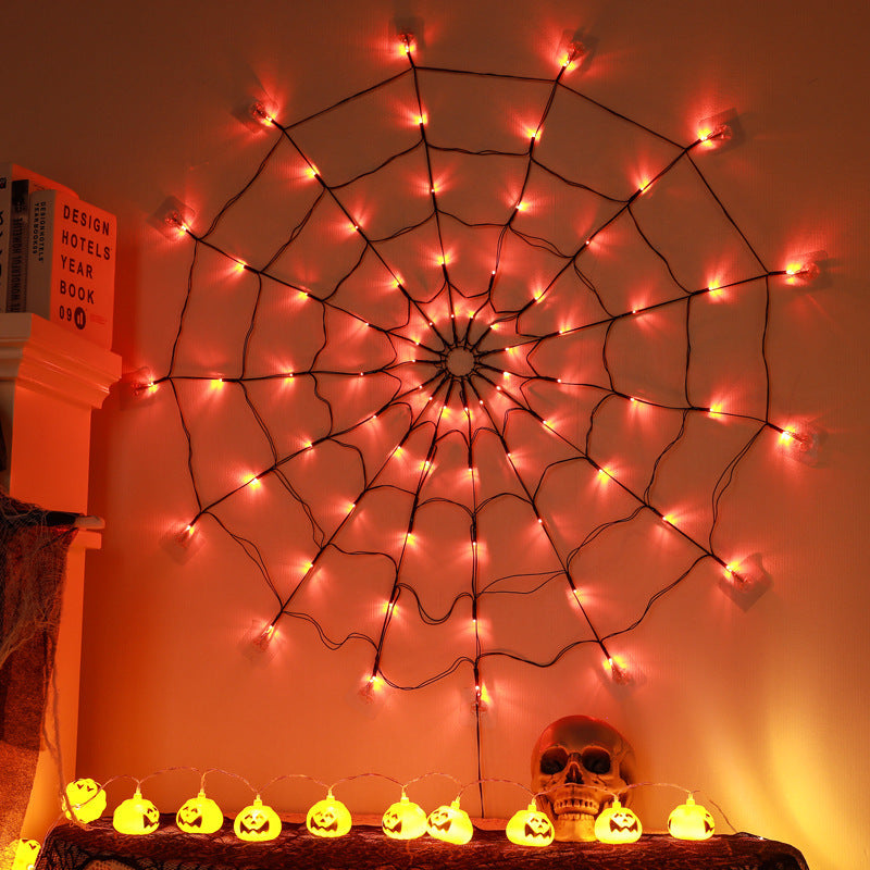 Halloween LED Spider Net Light Indoor Decoration with Remote Control