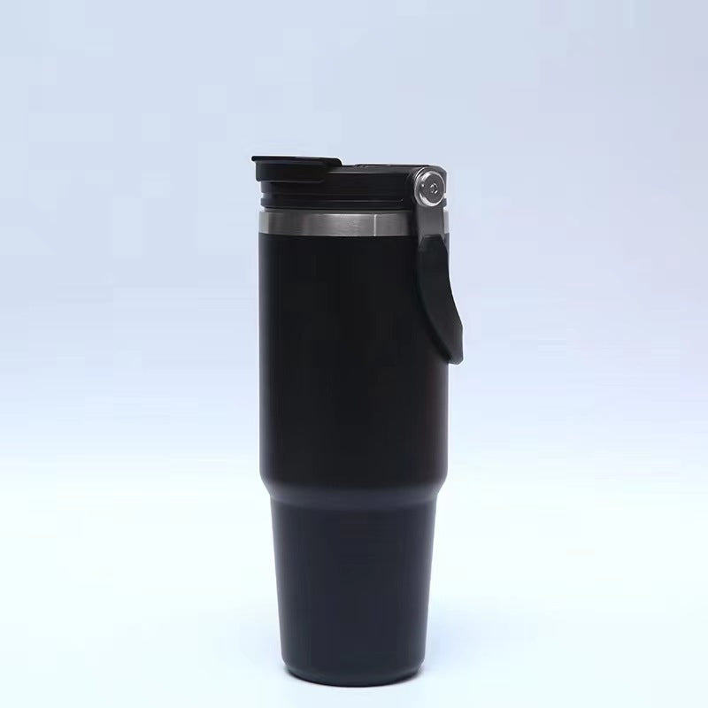 Insulated Stainless Steel Double Drink Cup - 900ml Capacity, Portable Thermos Mug