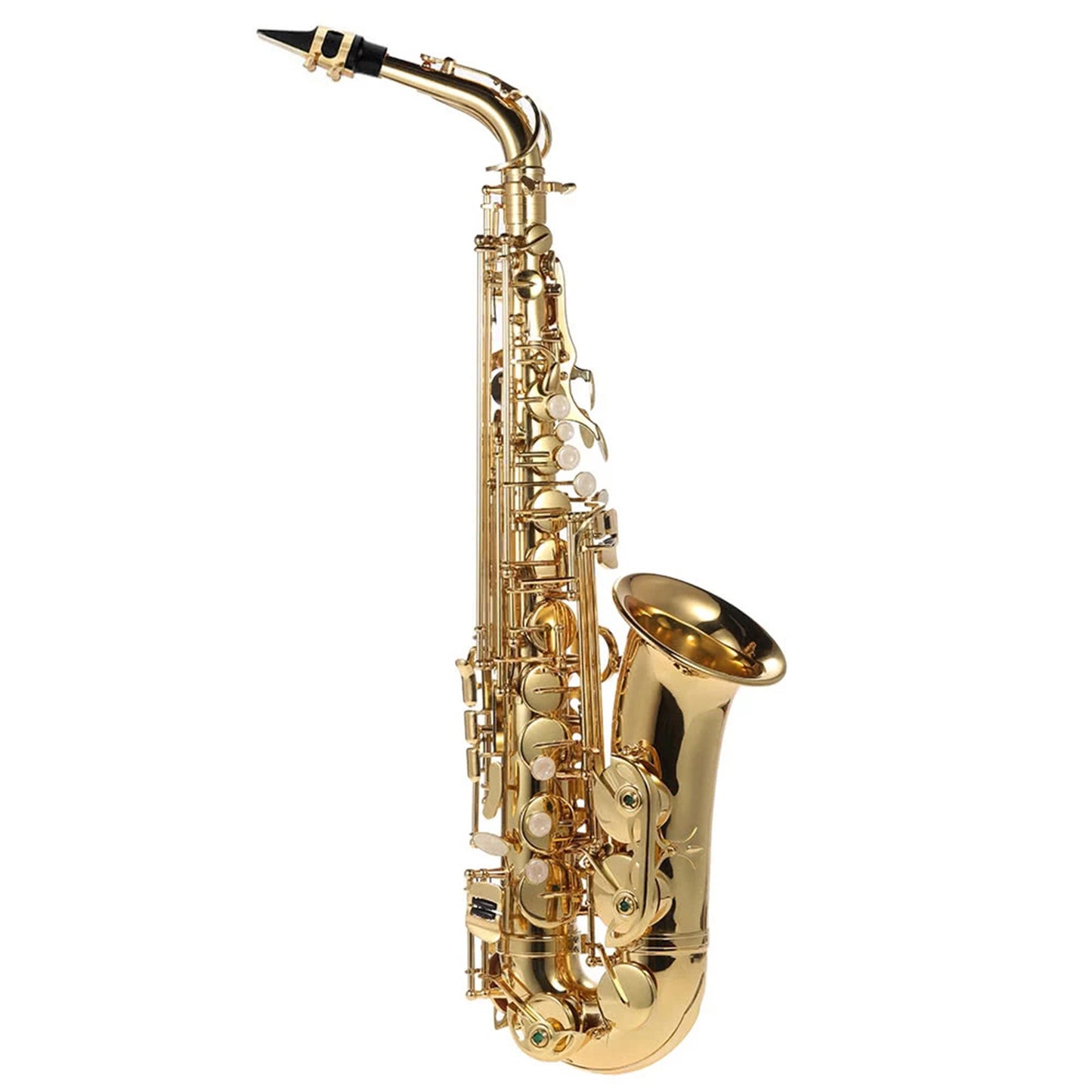 Eb Alto Saxophone Brass Lacquered Gold E Flat Sax 802 Key Type