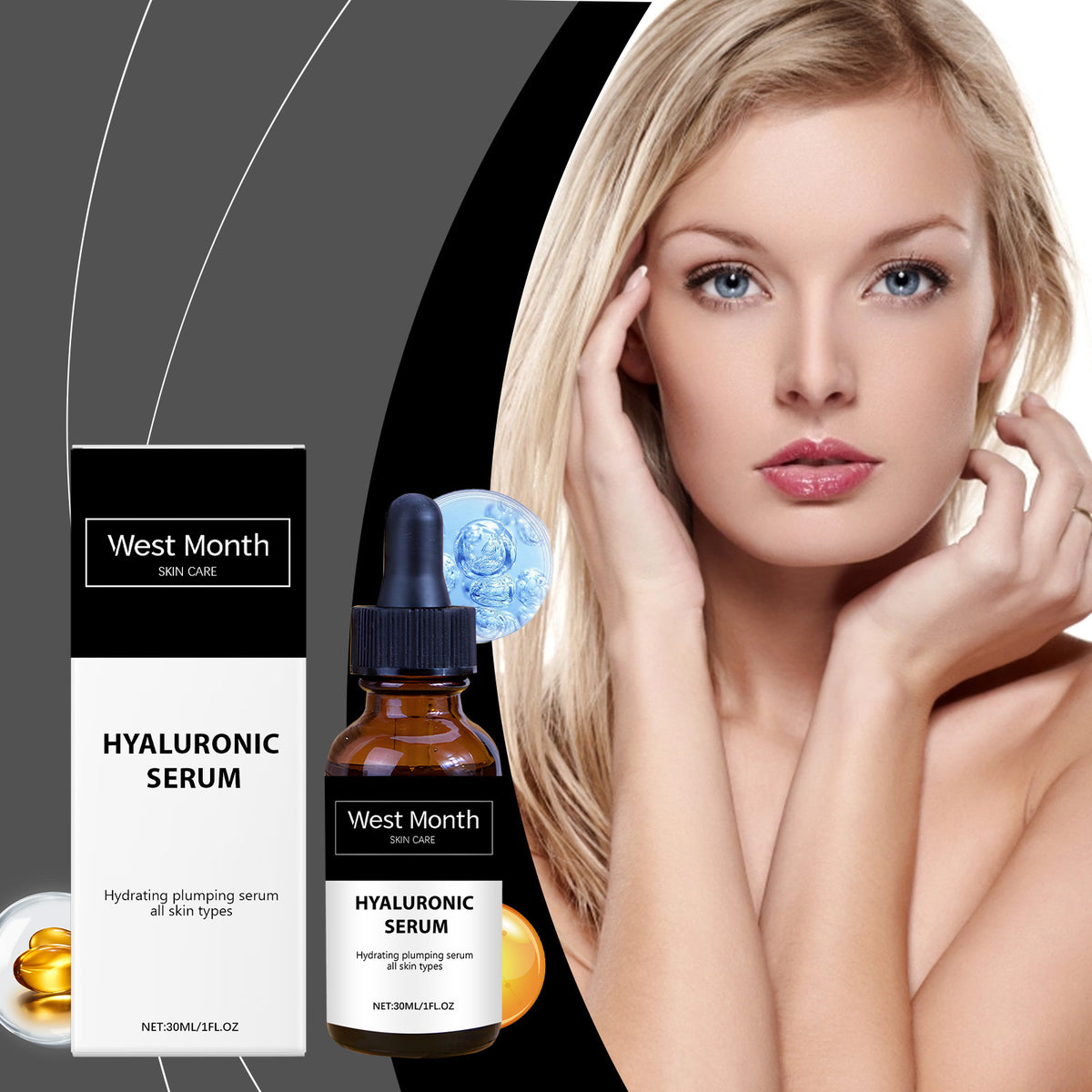 Hyaluronic Acid Facial Moisturizer - 30ml Hydrating Skin Care Solution