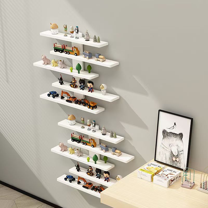 5-Tier Wall-Mounted Toy Doll Display Rack for Home Storage