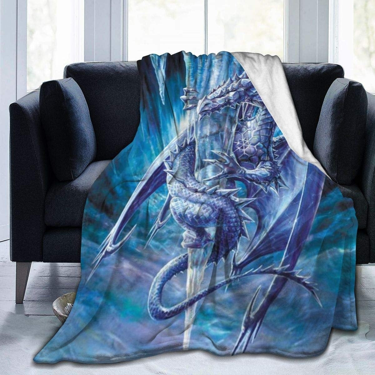 Double-Sided Flannel Sofa Blanket - Warm Modern Home Textiles