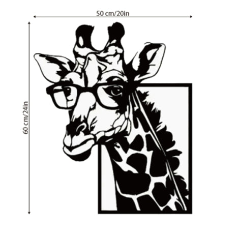Giraffe Wall Art Decor - Animal Silhouette Iron Wall Hanging for Home