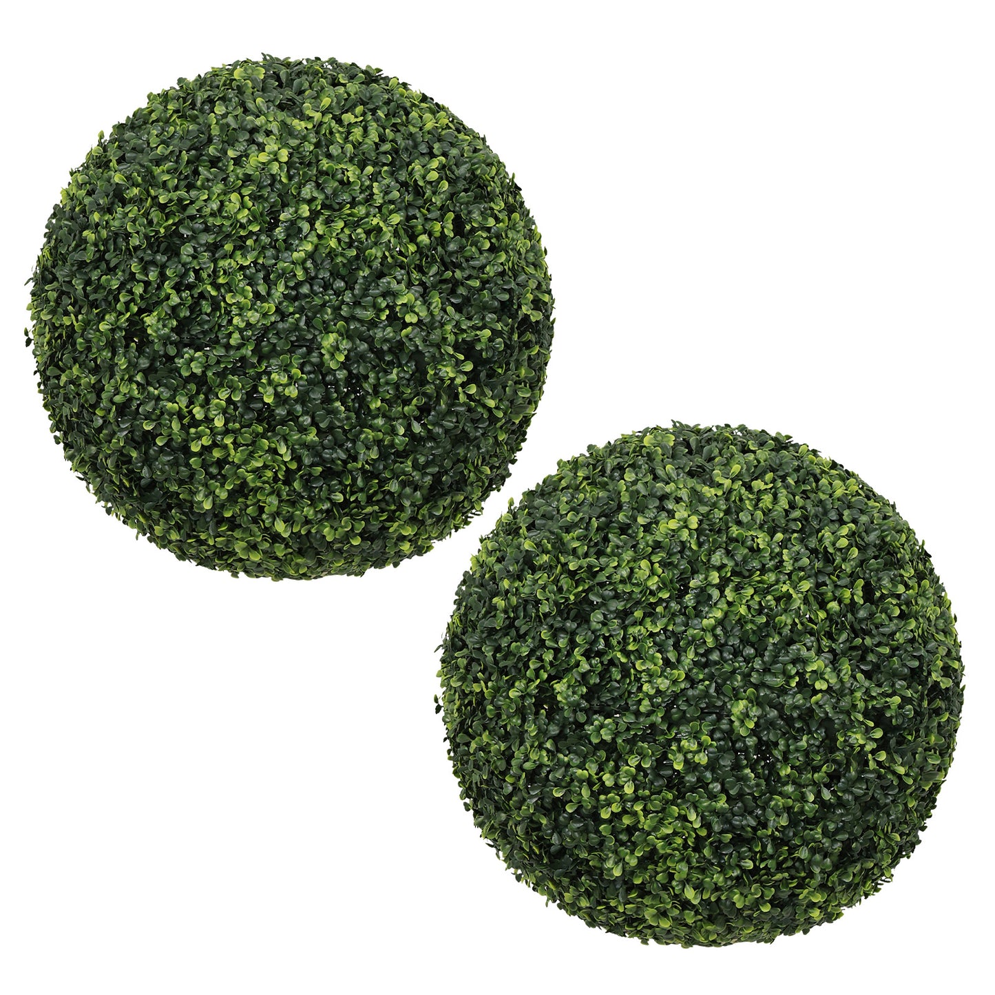 18.5-Inch Artificial Boxwood Topiary Balls - Green, 2 Pcs Set