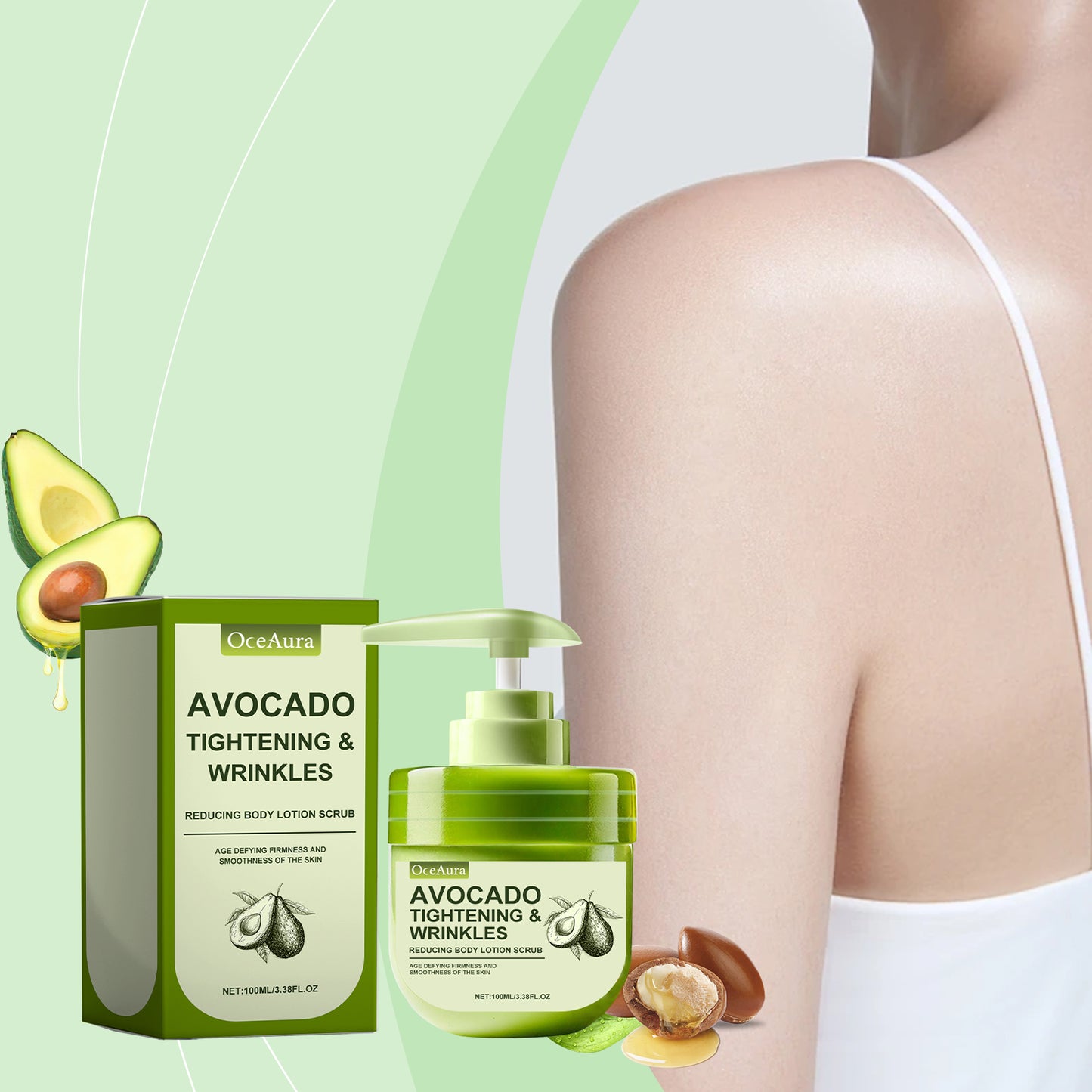 Avocado Exfoliating Body Scrub & Lotion with Shea Butter - 100ml